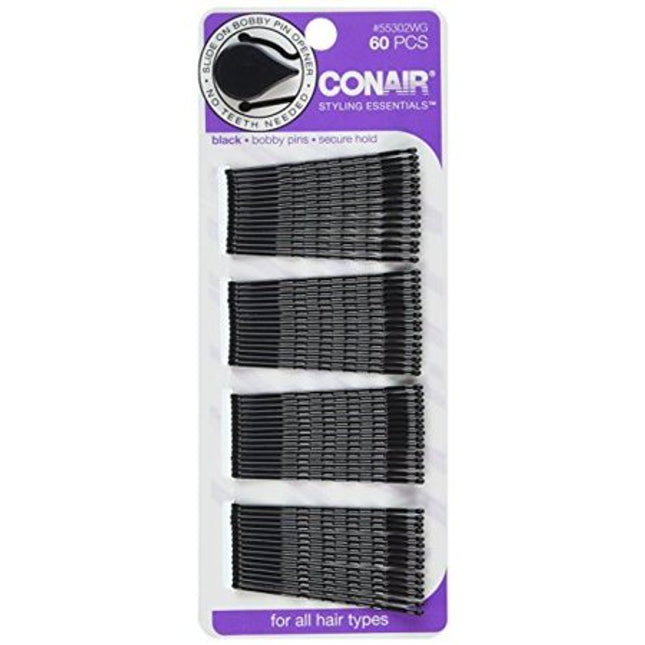 Black Bobby Pins - 60 Pc