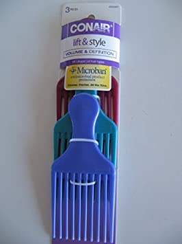 Microban 3-Pk Hair Picks