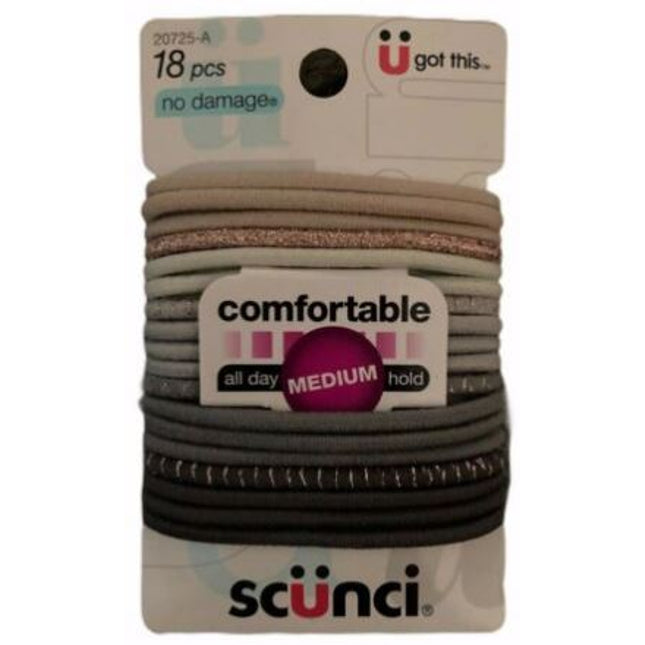 18-Pk N/D Elastics Scunci