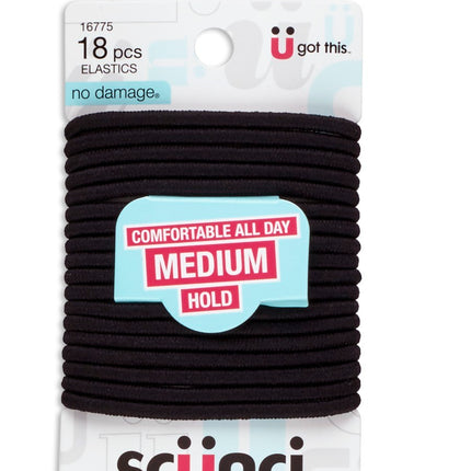 18-Pk L N/D Elastics Blk