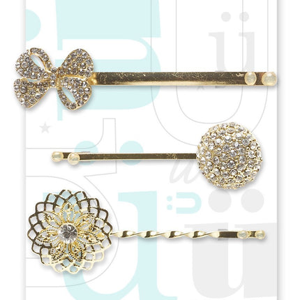 3-Pk Bobby Pins W/ Stones