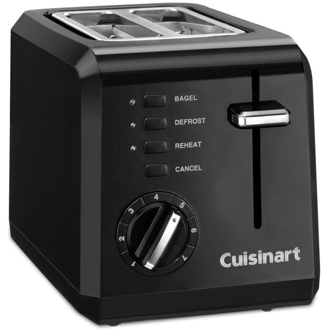 Plastic 2-Sl Toaster Black