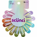 12Pk Glitter Rainbow Snap Clip